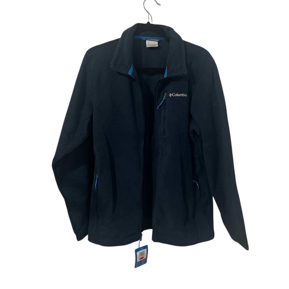 Columbia Collegiate Navy Blue Full Zip Fleece Jacket Men’s Size Medium NWT